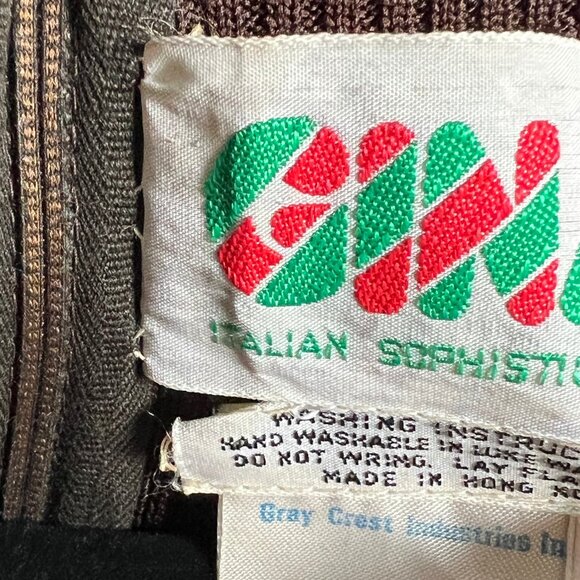 Vintage 70s European Knit Maxi Dress Quiet Luxury Luxe Old Money Italy High Rise - Picture 6 of 8